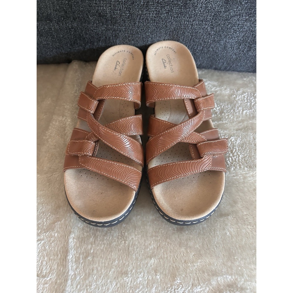 Clarks Women's Merliah Karli Heeled Sandal US Size 11N Tan, OrthoLite Foam